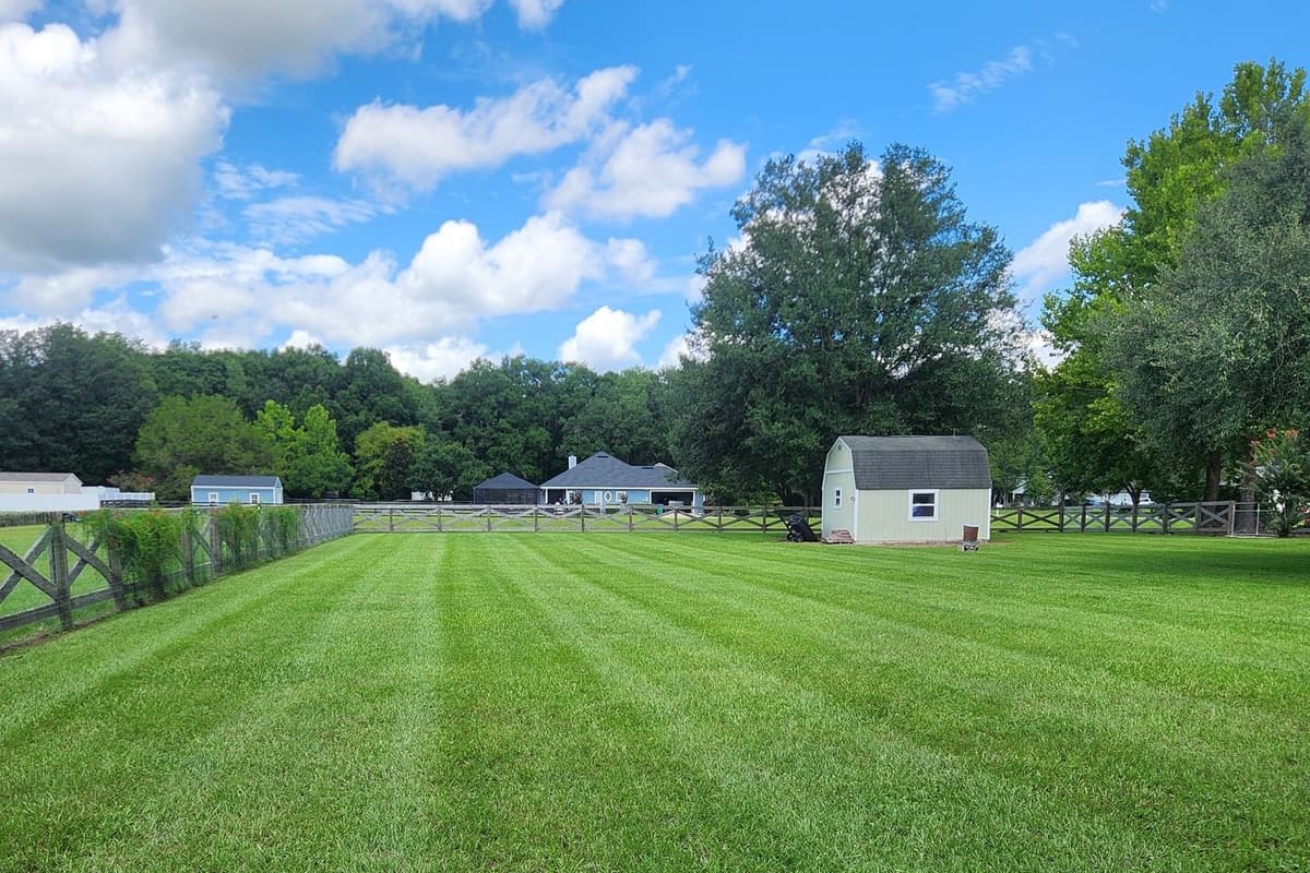 A finished landscape design and installation project by Premier Lawn Care